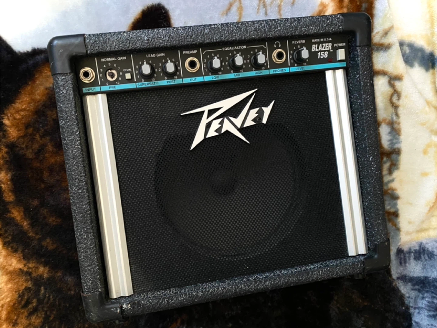 U.S.A Vintage Peavey Blazer 158 ~ Teal Stripe - photo 5