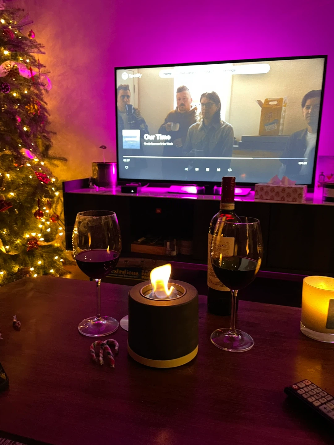 Tabletop Fireplace with Marshmallow Sticks