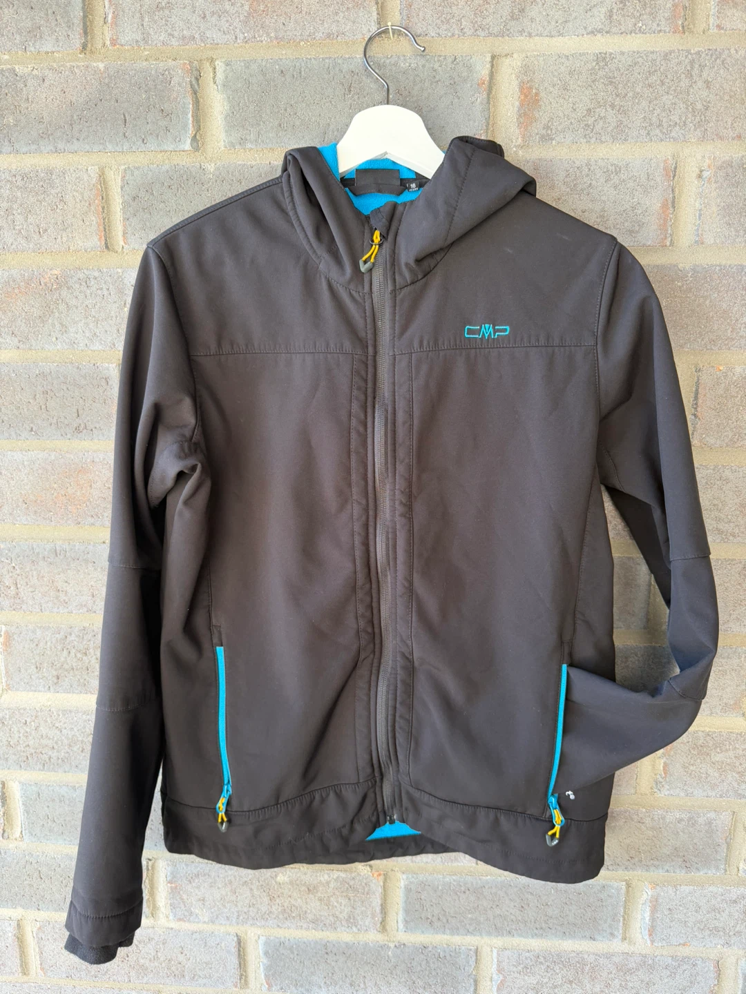 CMP Black Hooded Softshell Jacket - 16 Years
