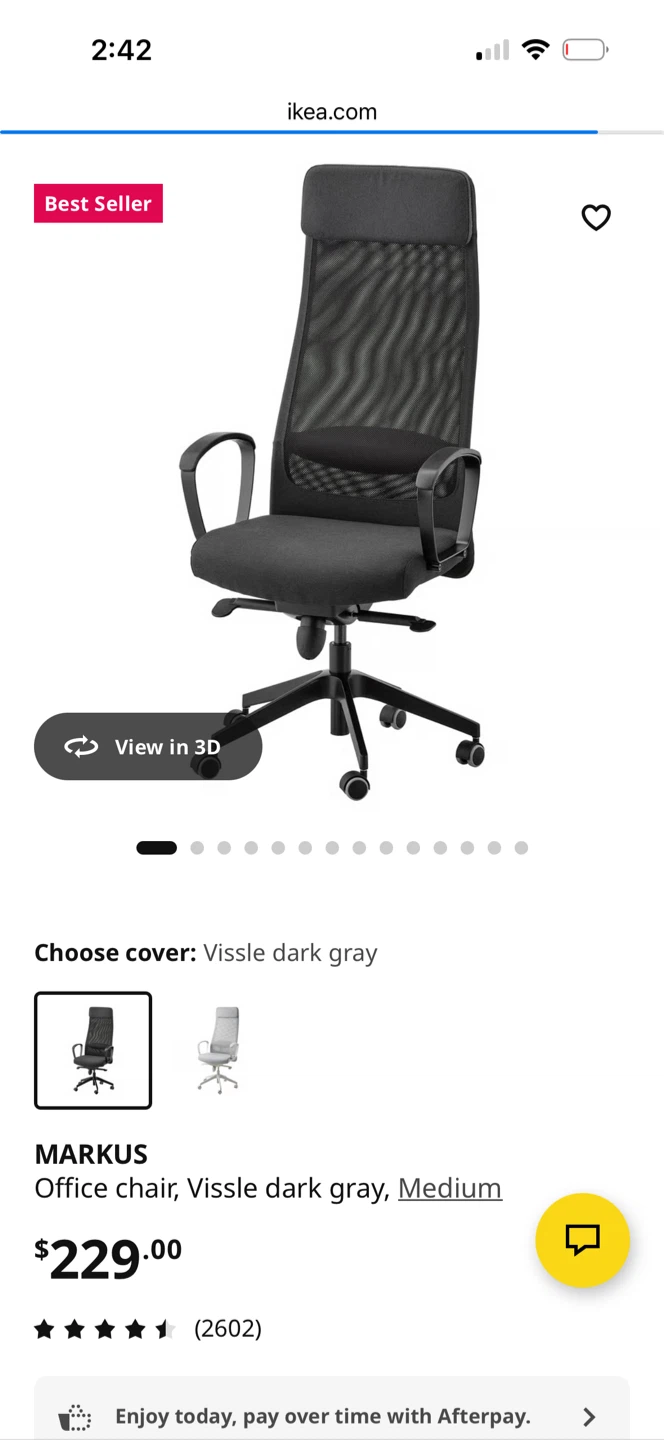 IKEA MARKUS Office Chair - Dark Gray - photo 2