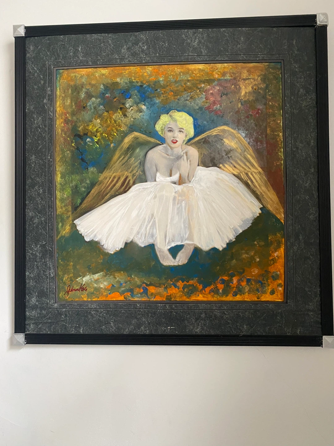 Framed Marilyn Monroe Angel Painting