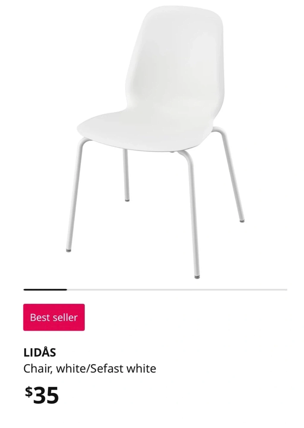 IKEA LIDÅS Chair - White