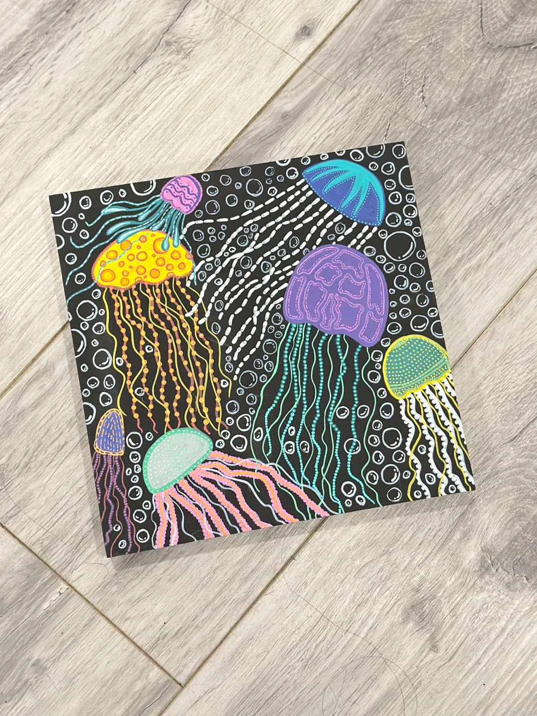 Handmade canvas of Jellyfish
