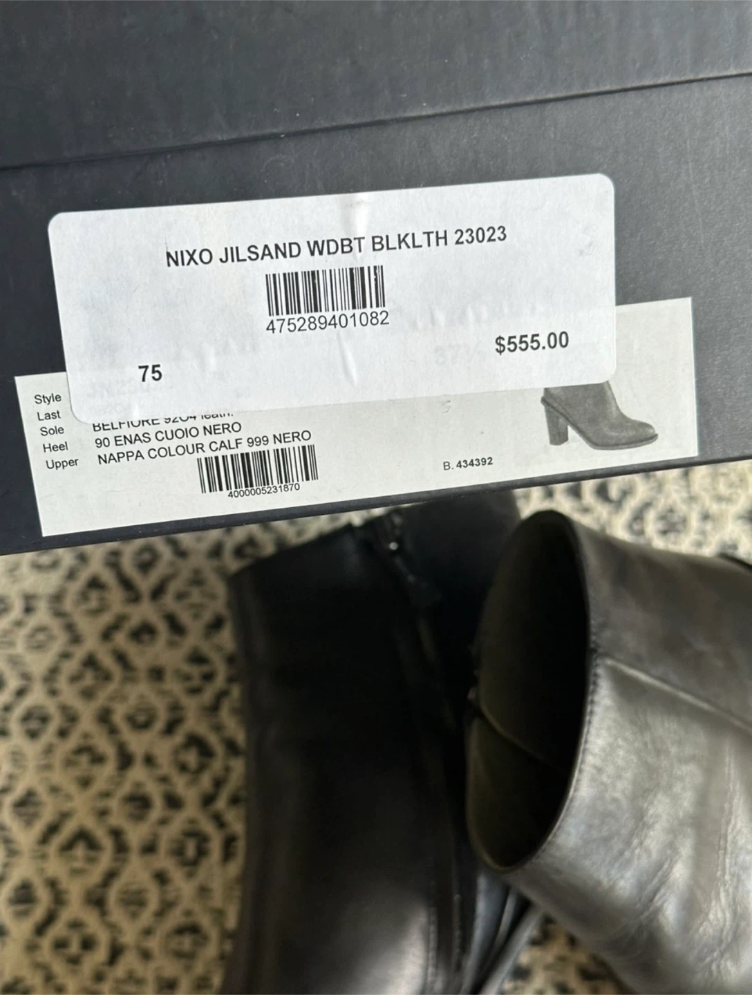 Jil Sander Nixo Black Leather Ankle Boots Size 6.5-7 (*narrow) - photo 3