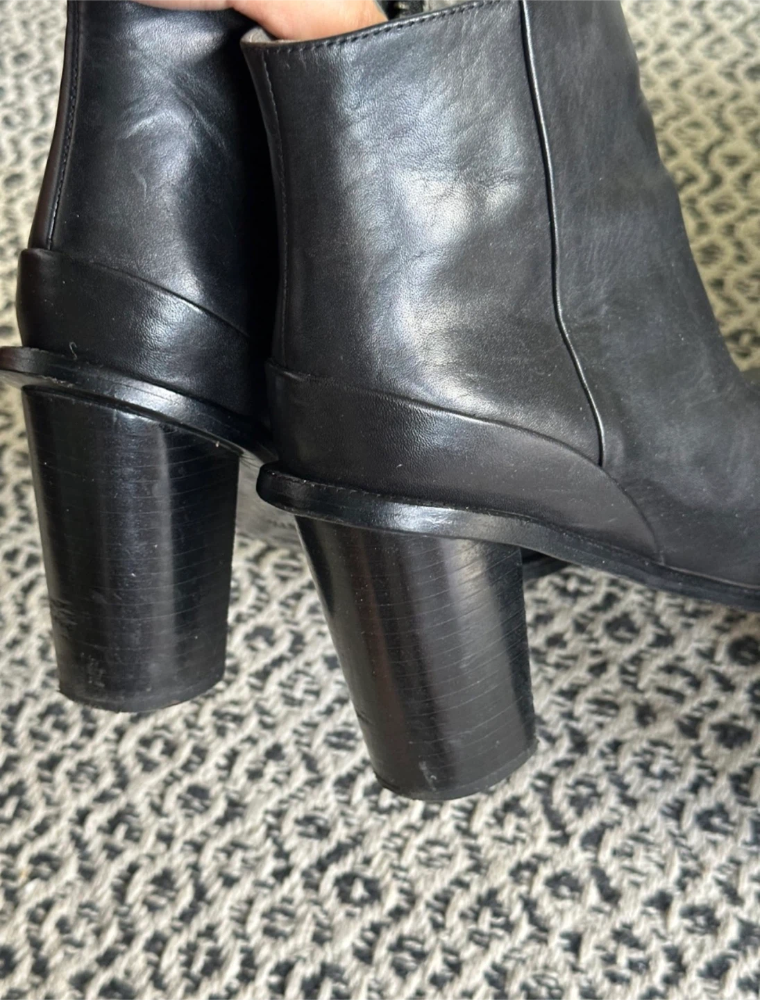 Jil Sander Nixo Black Leather Ankle Boots Size 6.5-7 (*narrow) - photo 4