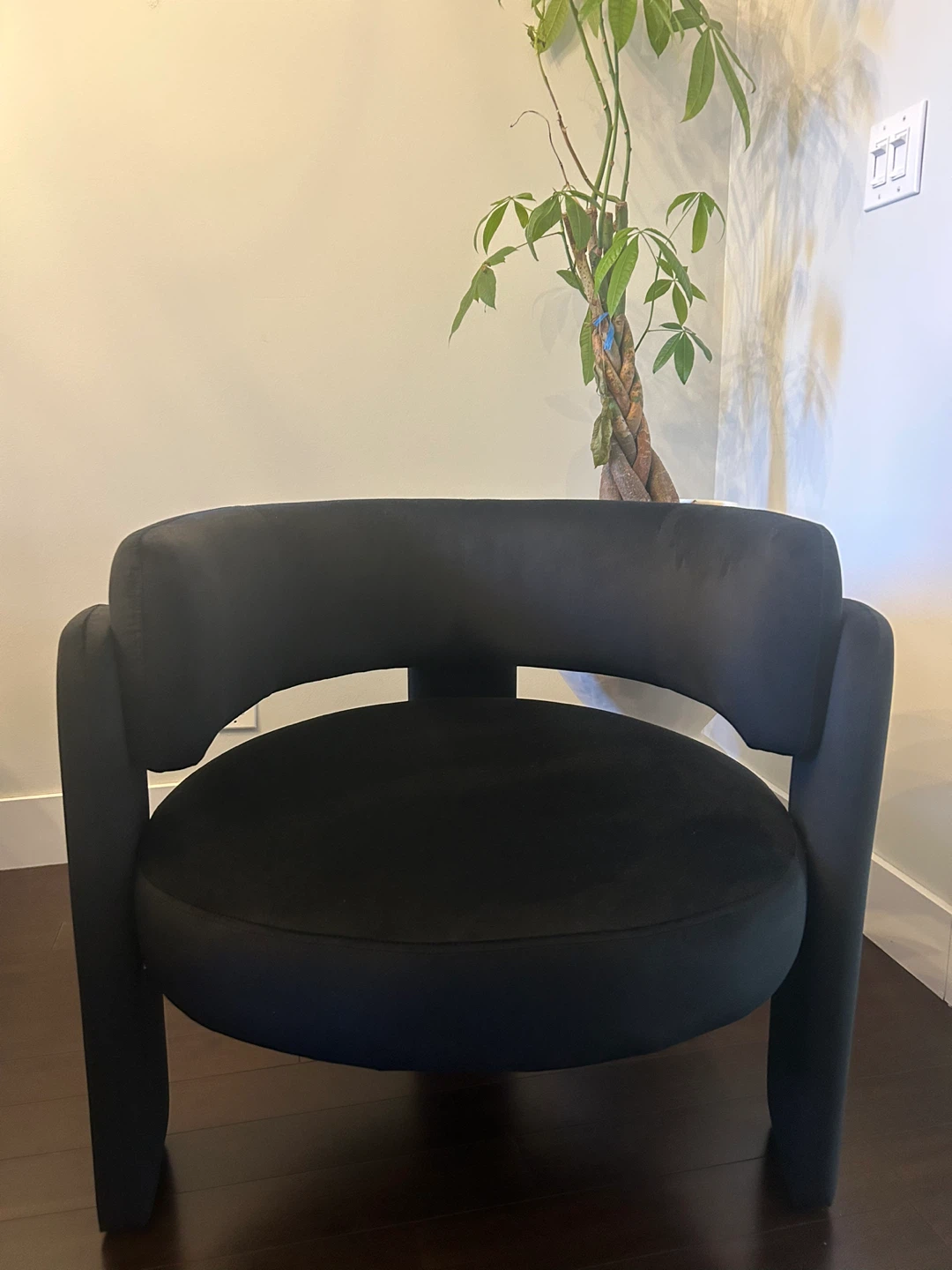 Black Velvet Accent Chair