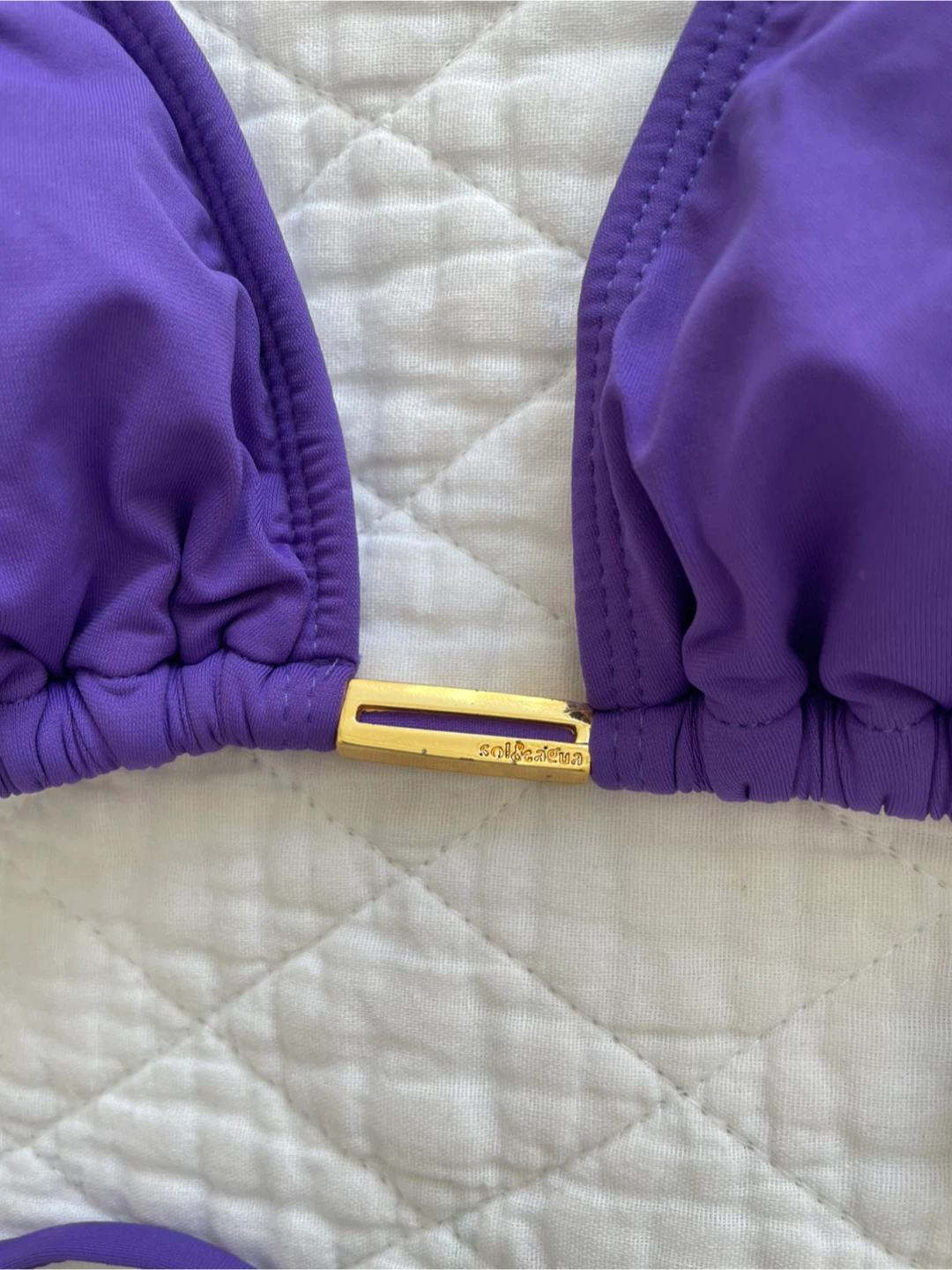 NWT Sol&Agua Purple Triangle Bikini Top - photo 3