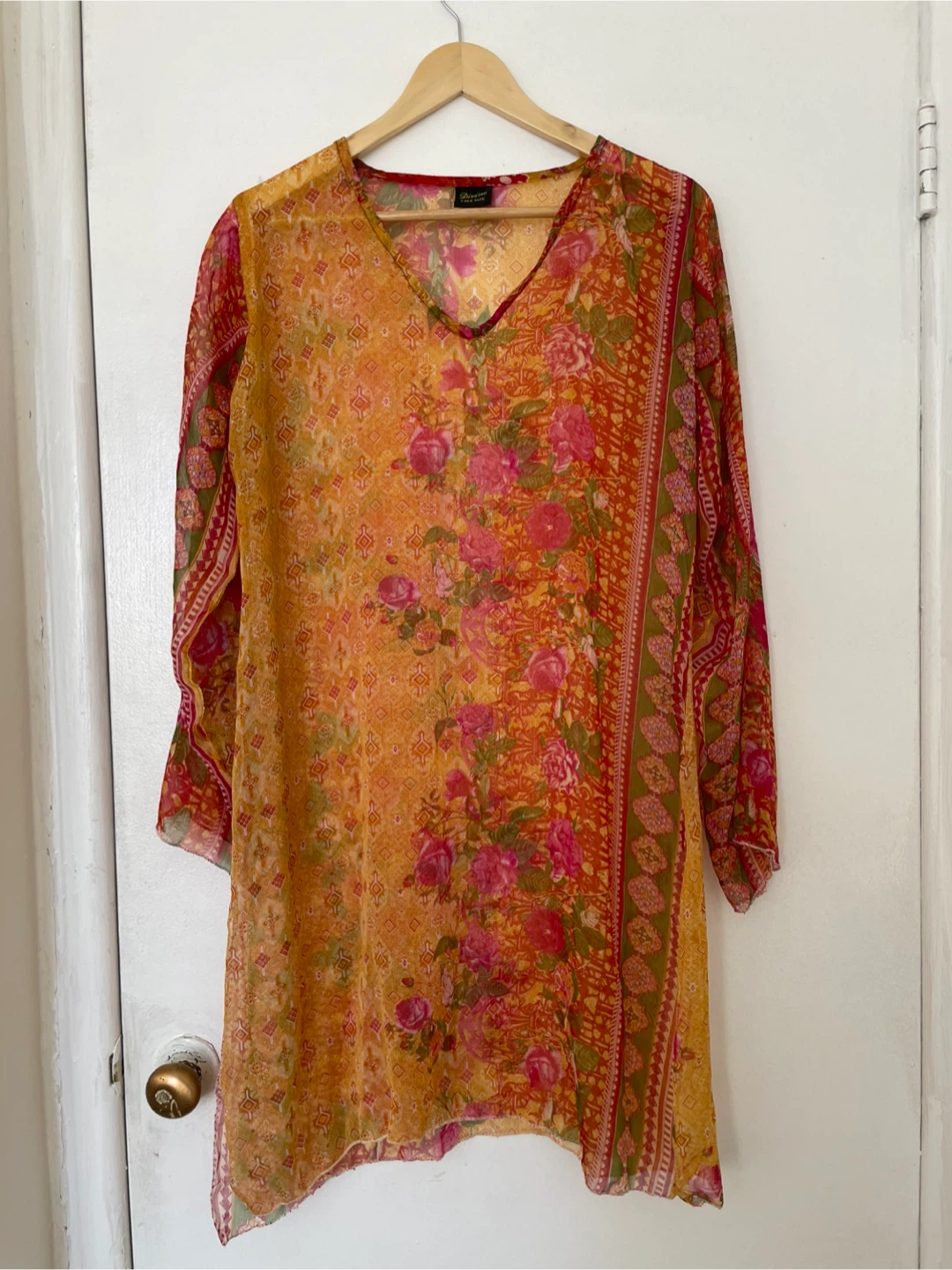Sheer Floral Tunic
