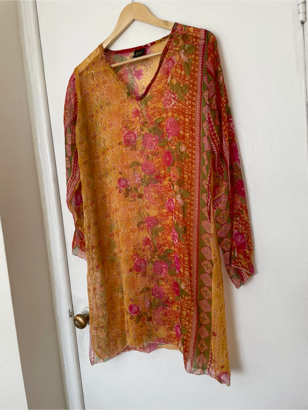 Sheer Floral Tunic - photo 4