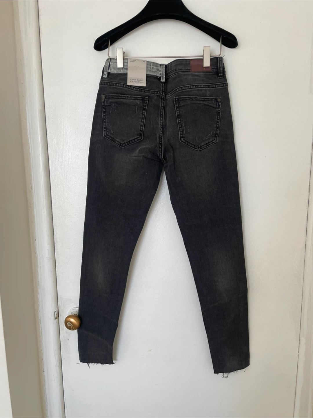 NWT ZARA BASIC Mid Rise Skinny Jeans - Size 36 - Grey - photo 5