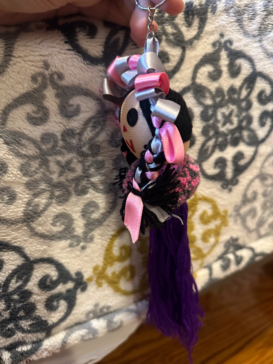 Handmade Authentic Mexican Doll Keychain - photo 2