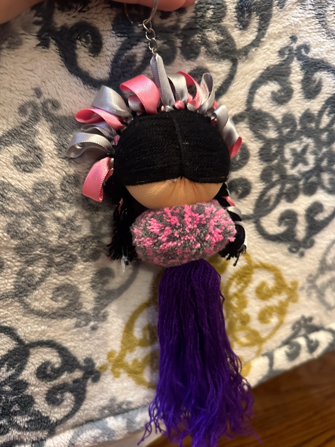 Handmade Authentic Mexican Doll Keychain - photo 3