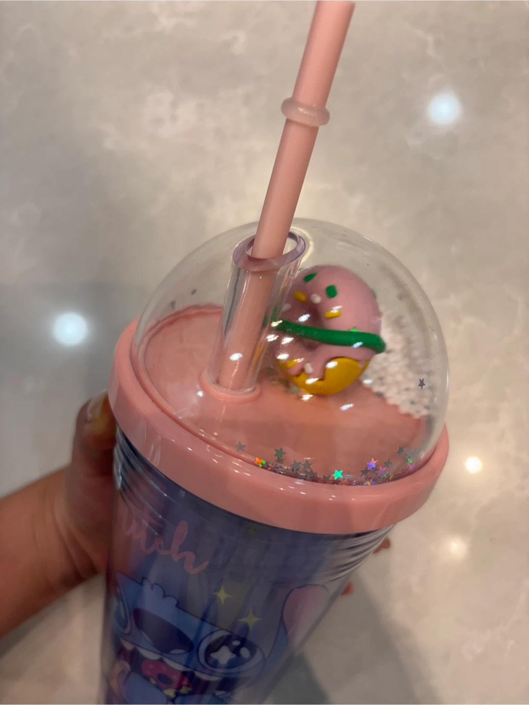 Miniso Disney Stitch Tumbler with Straw 480ml - photo 2