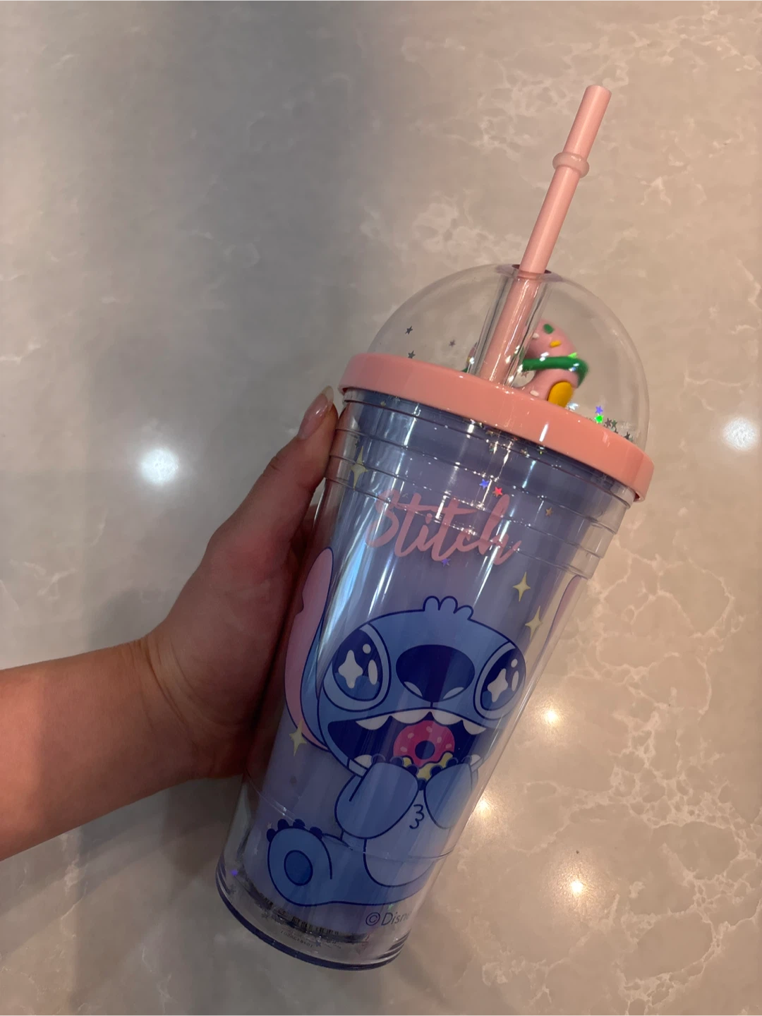 Miniso Disney Stitch Tumbler with Straw 480ml