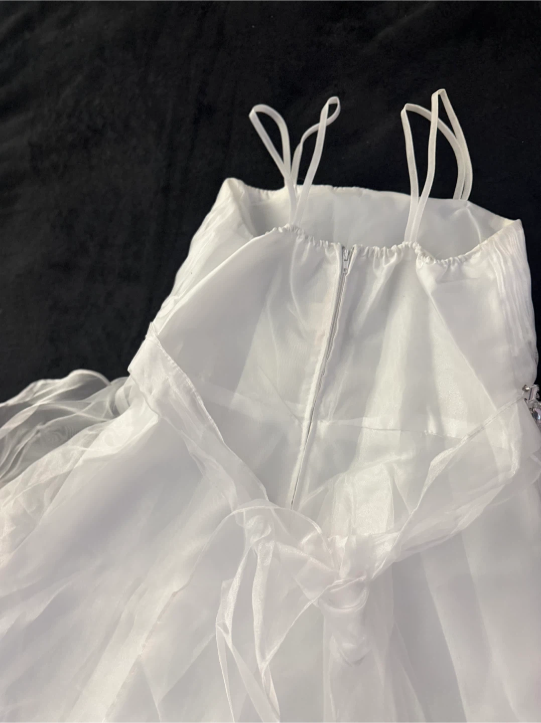 White Beaded Flower Girl Dress & Free heels - photo 5