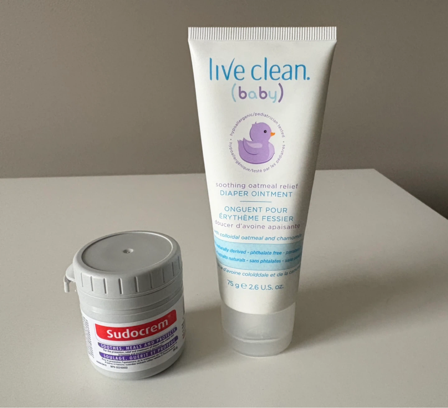 Live Clean Baby Soothing Oatmeal Diaper Ointment & Sudocrem