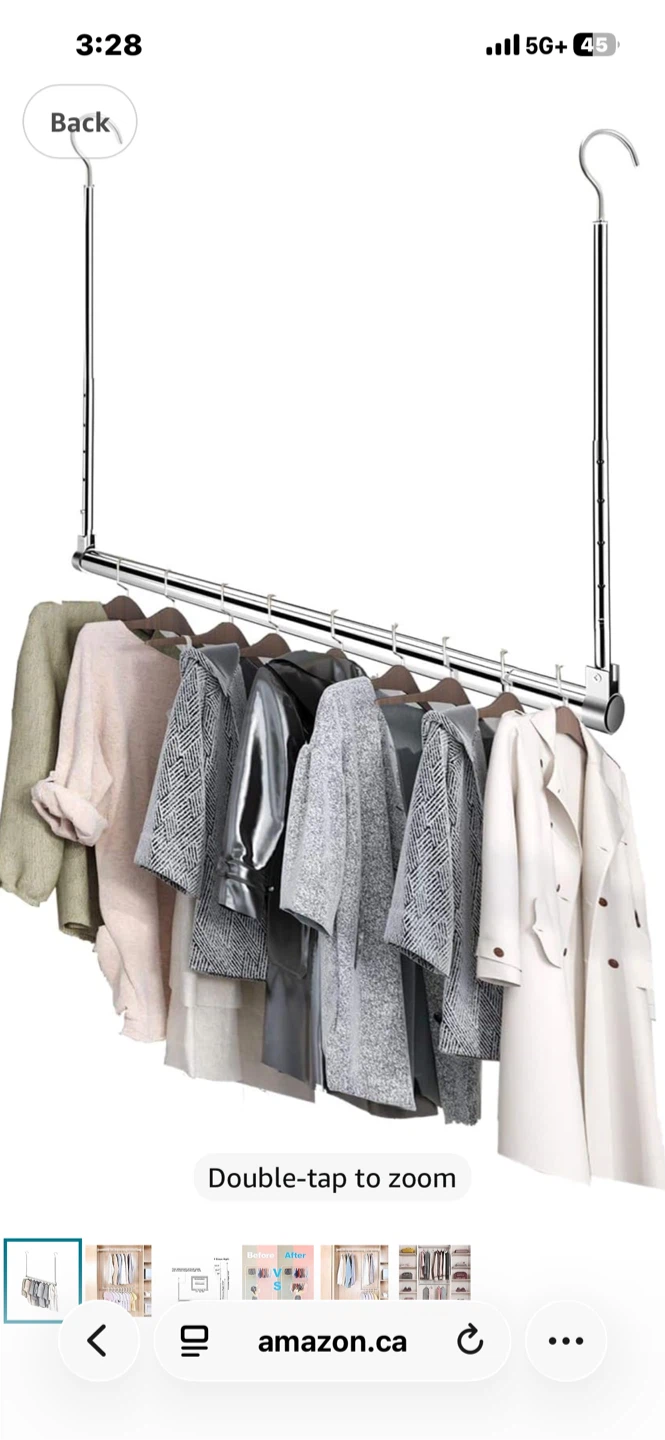 Doorway Clothes Rack - Adjustable Hanging Storage - photo 3