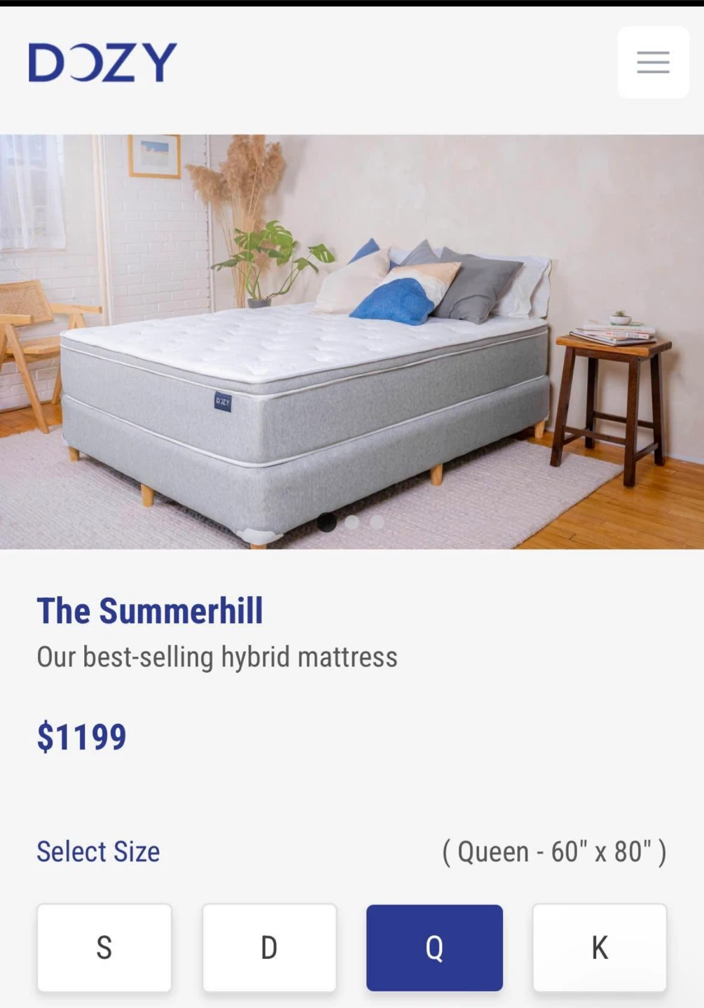 Dozy The Summerhill Hybrid Mattress - Queen