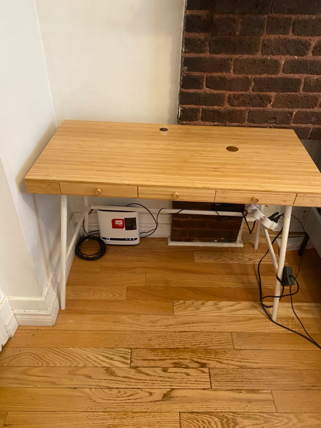 Bamboo Desk with Drawers - photo 3