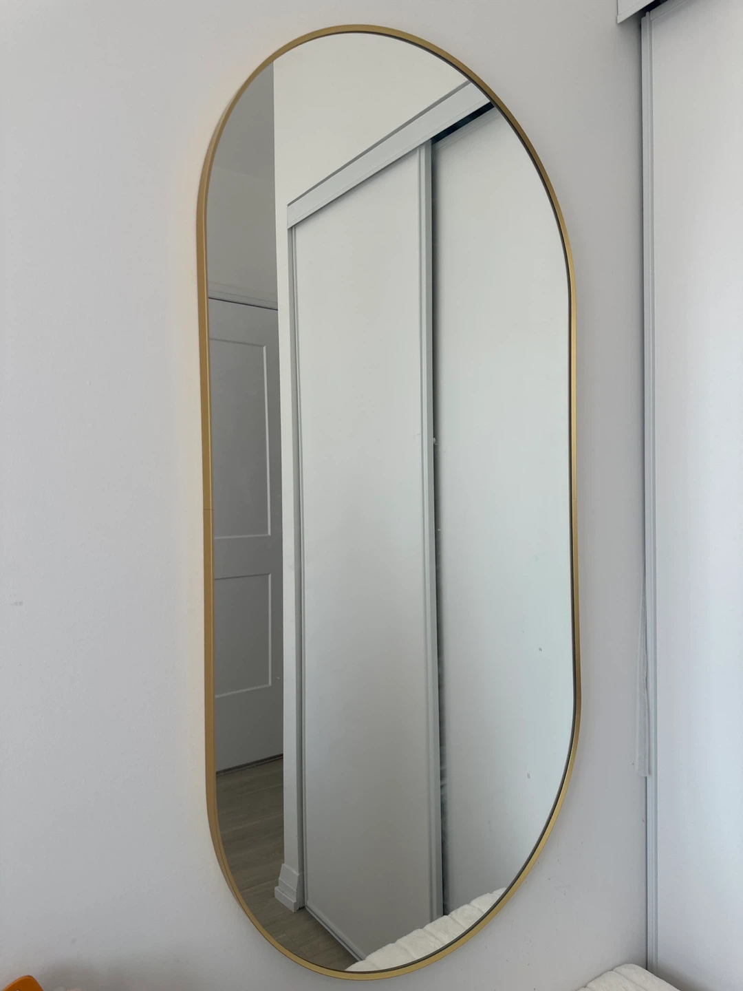 Gold Oval Mirror
