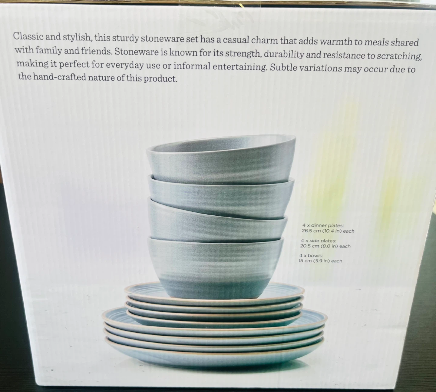 President's Choice 12-Piece Denim Stoneware Dinnerware Set - photo 3