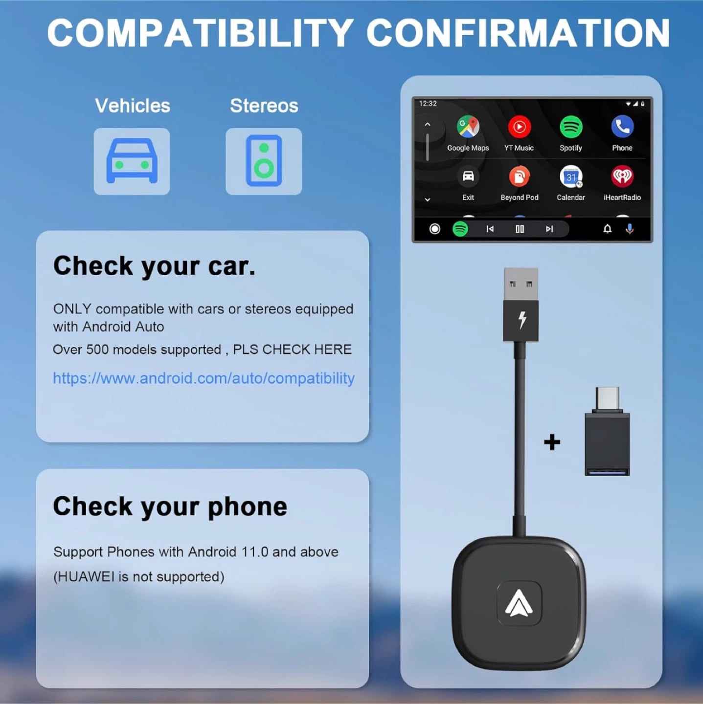 Wireless Android play for Auto Adapter Dongle - Plug & Play - photo 4