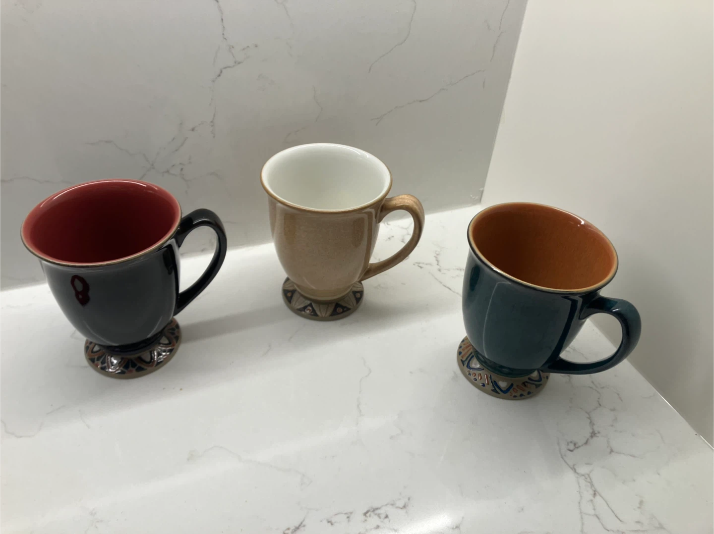 Set of 3 Denby Footed Mugs