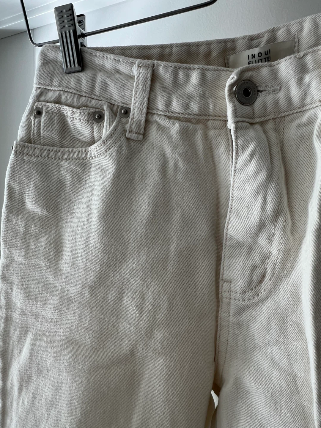 Cream Straight Jeans - photo 5