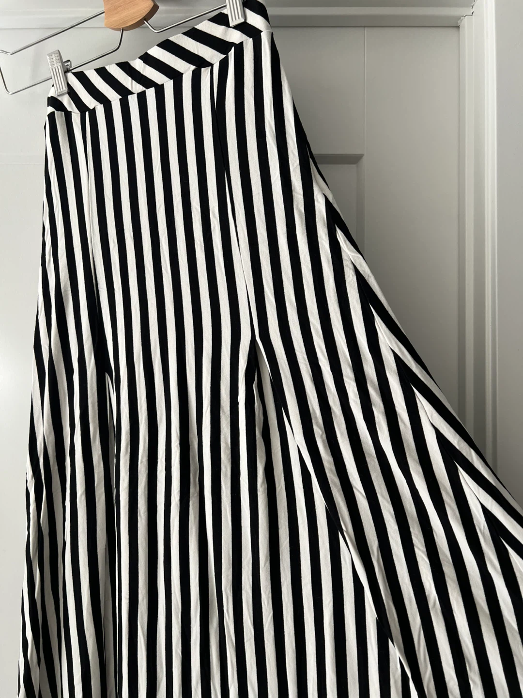 The Tilbury Black and White Striped Maxi Skirt - photo 3