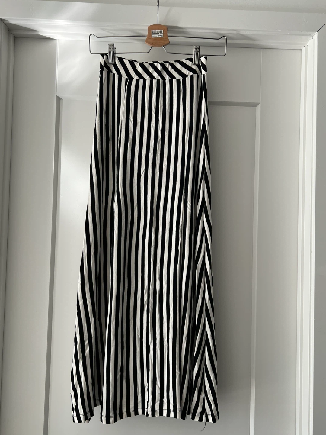 The Tilbury Black and White Striped Maxi Skirt - photo 4