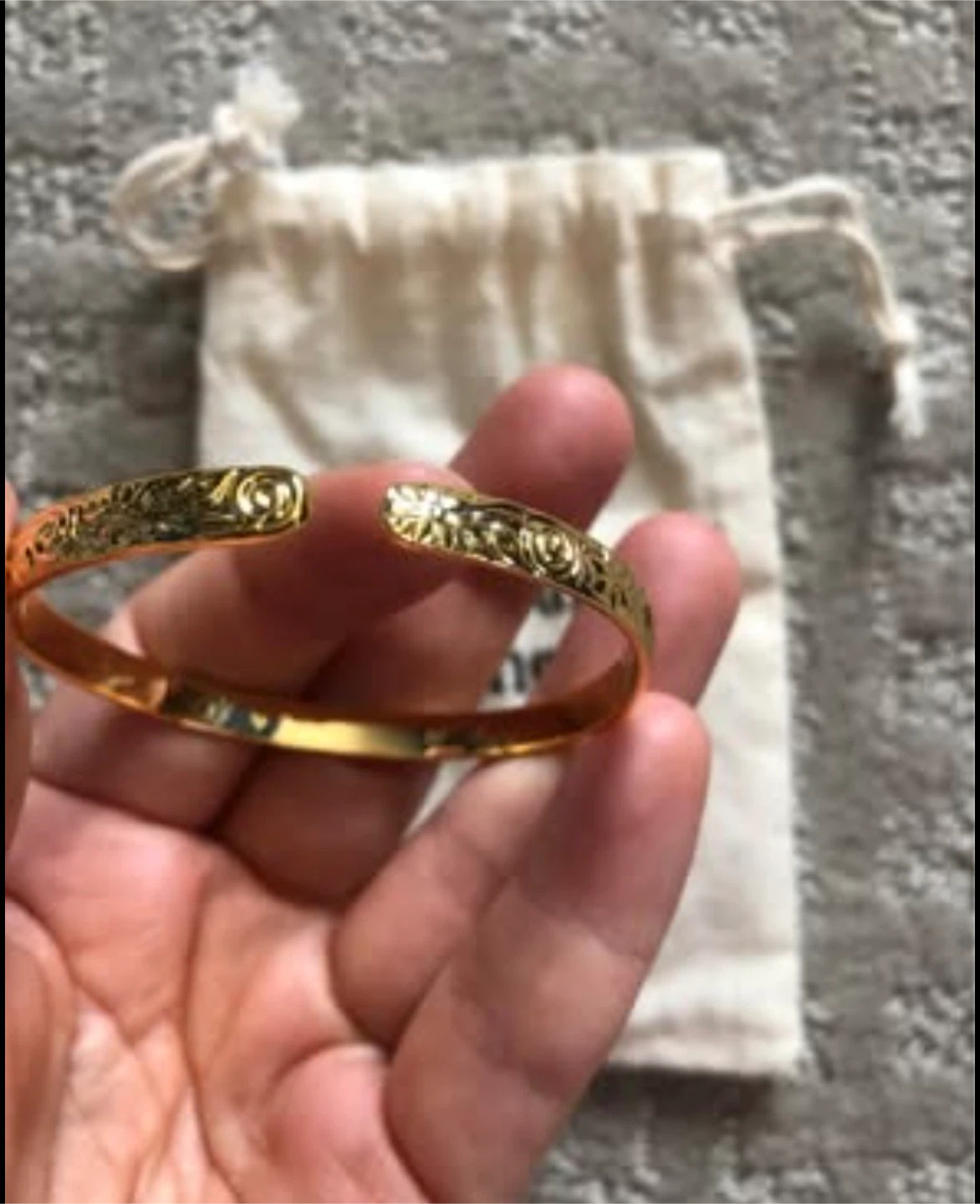 Our Spare Change Floral Cuff Bracelet - 18K Gold Plated - photo 3