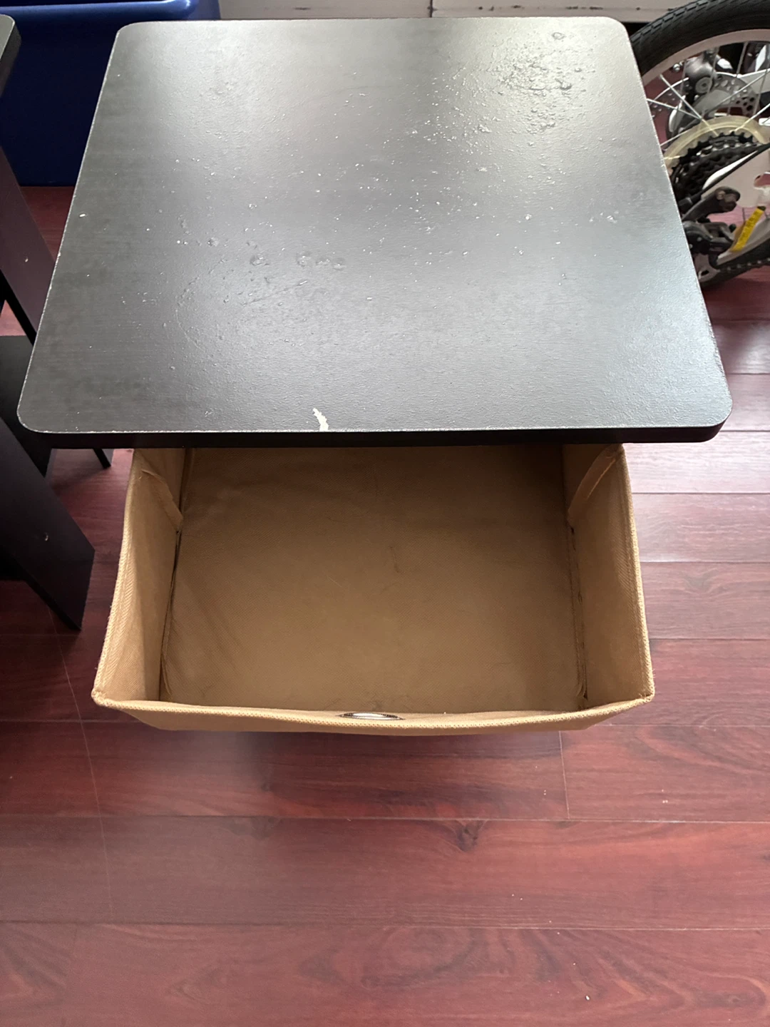 Black Side Table with Storage Drawer - photo 4