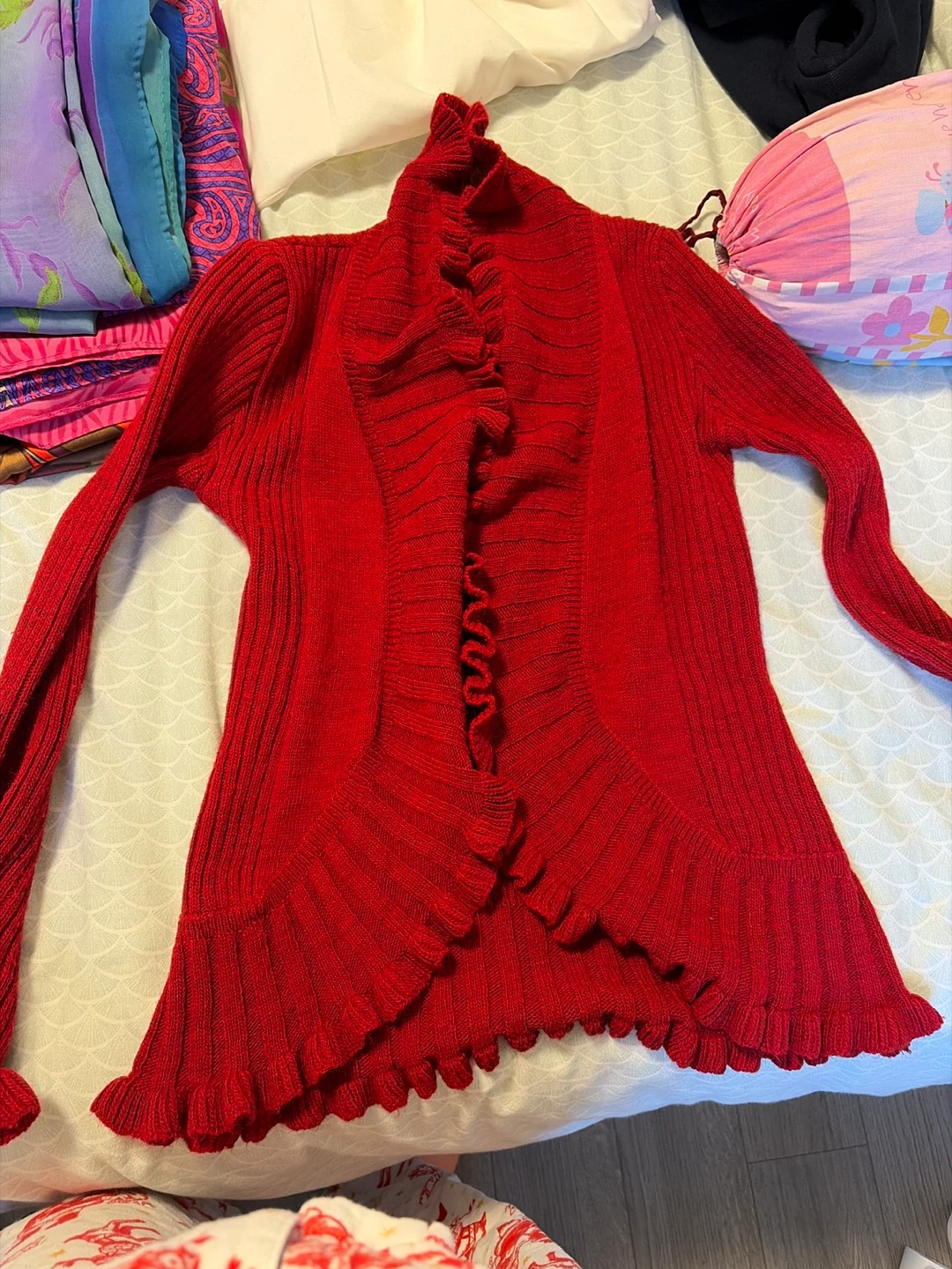 Women's Red Cardigan