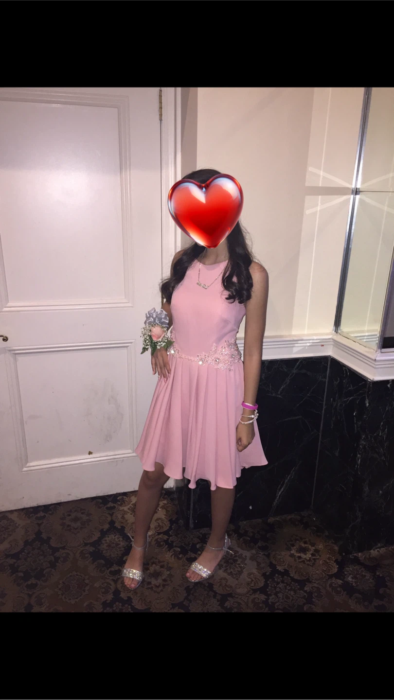 Pink Embellished Homecoming Dress & Free Gift