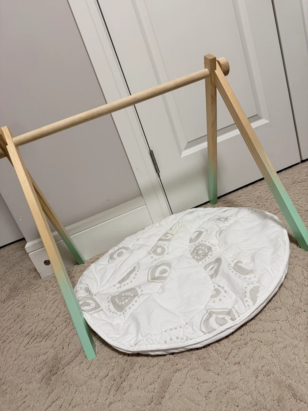 Wooden Baby Play Gym with Mat
