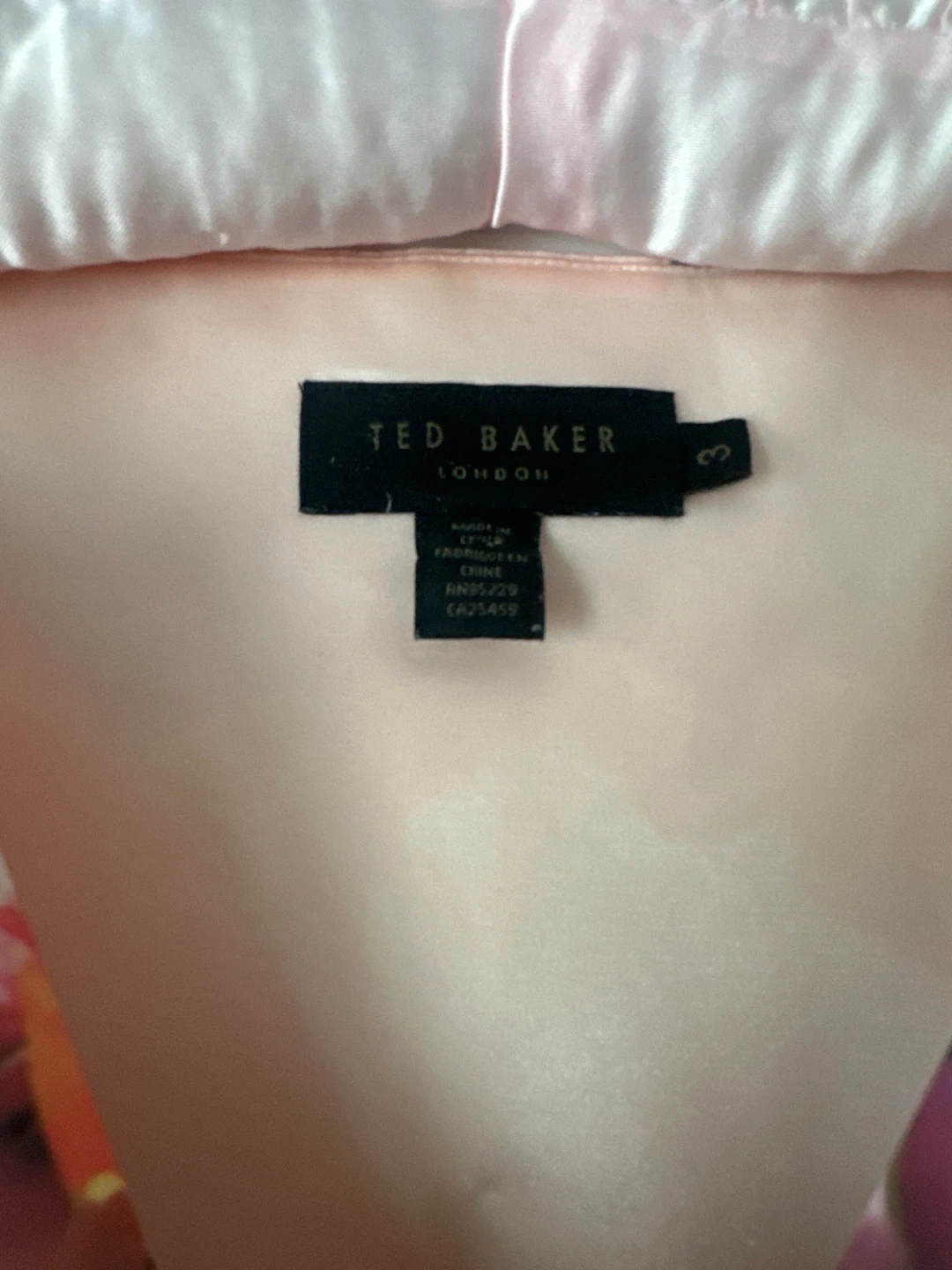 Ted Baker London Pink Floral Belted Dress Size 3 - photo 2