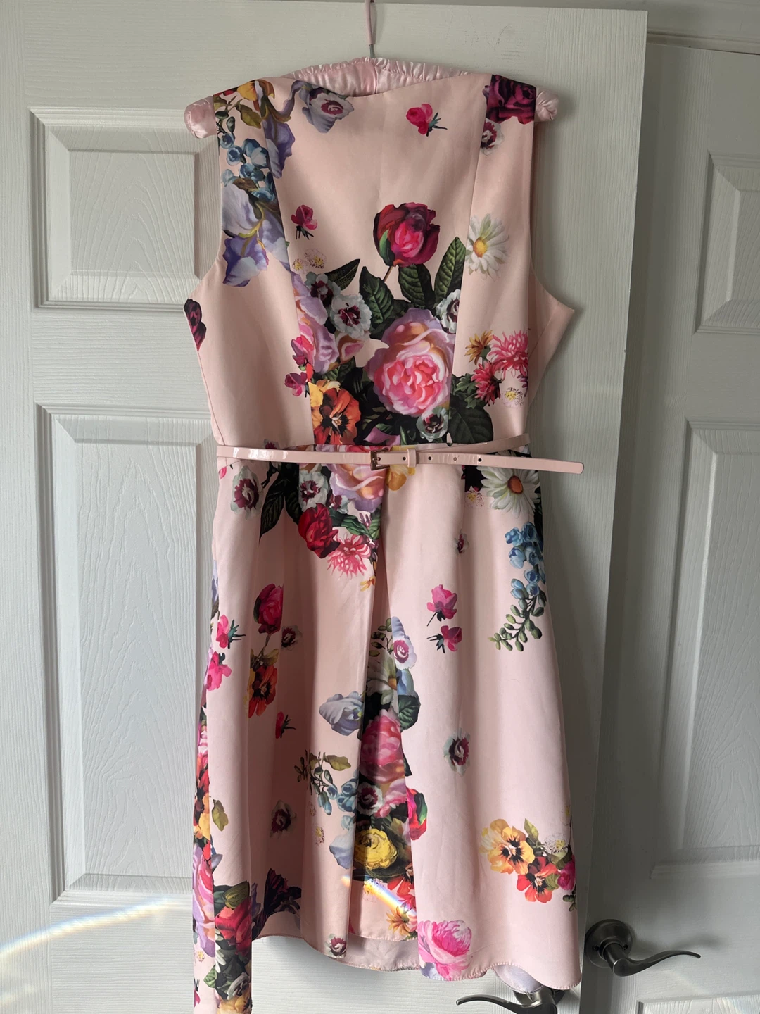Ted Baker London Pink Floral Belted Dress Size 3 - photo 4