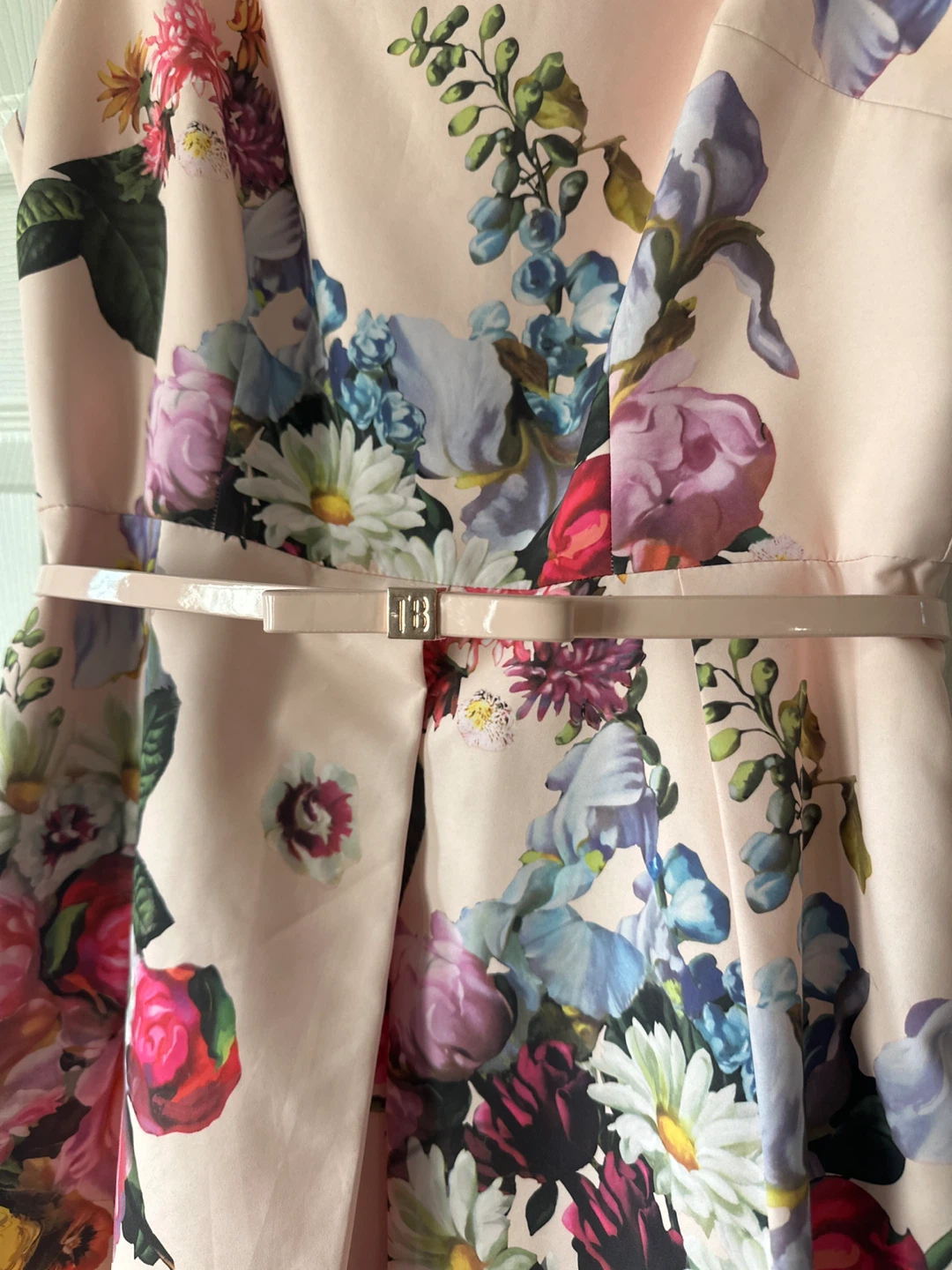 Ted Baker London Pink Floral Belted Dress Size 3 - photo 3