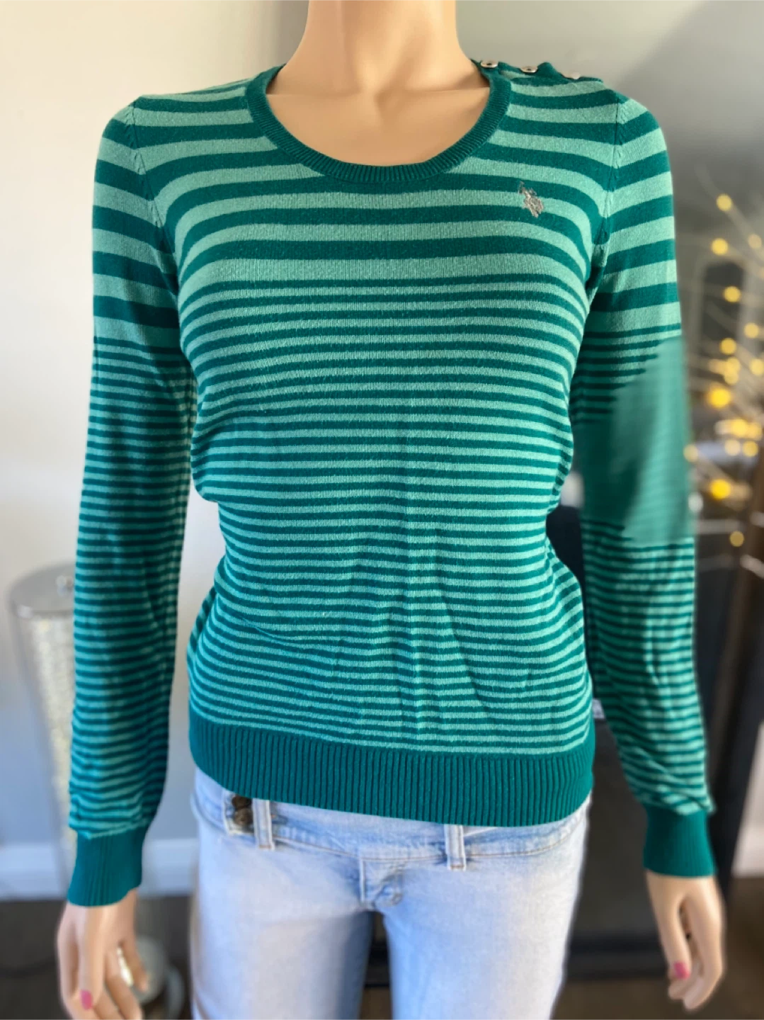 EUC US Polo Assn. Striped Long Sleeve Sweater XS - photo 3