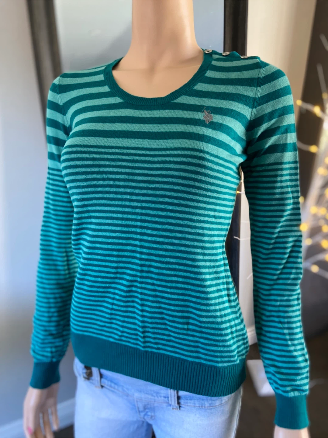 EUC US Polo Assn. Striped Long Sleeve Sweater XS
