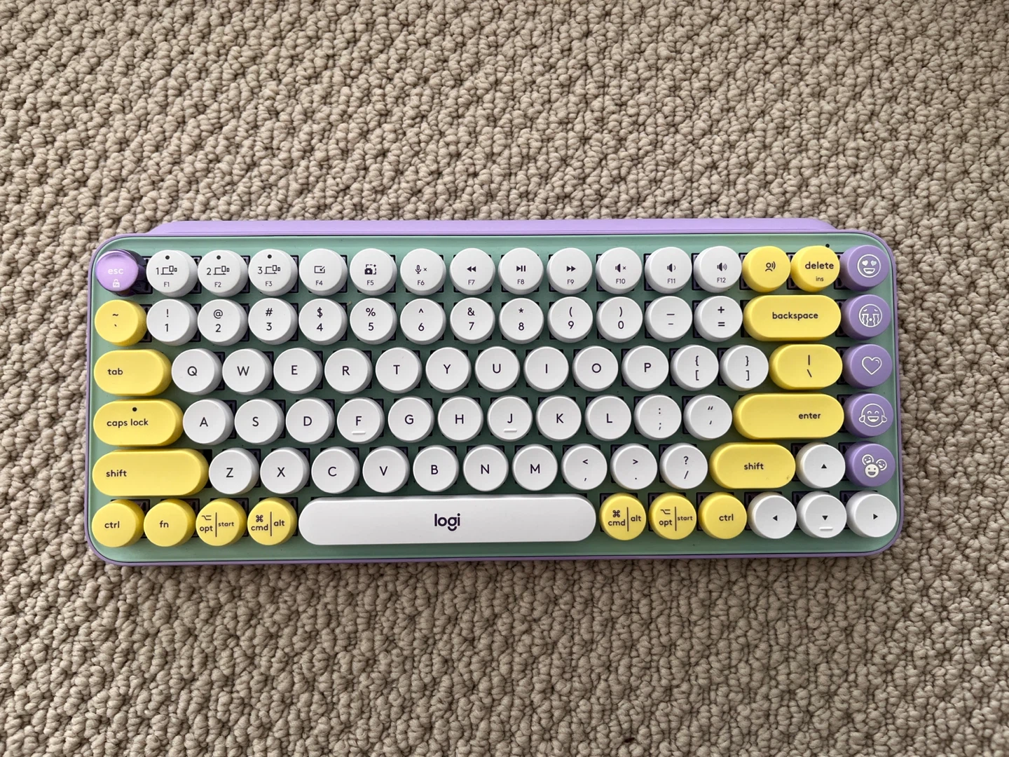 Logitech POP KEYS Mechanical Wireless Keyboard - Lilac - photo 3