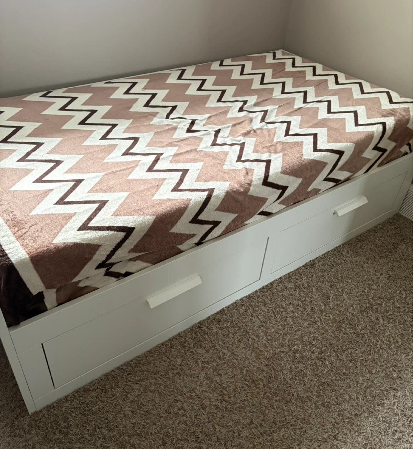 IKEA BRIMNES Daybed Frame with 2 Drawers with two mattresses - photo 2