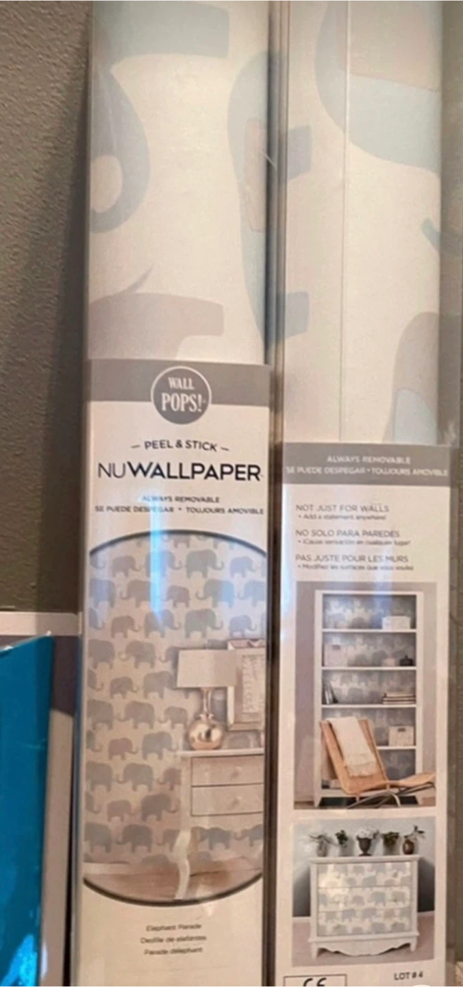 NuWallpaper Peel & Stick Elephant Parade Wallpaper