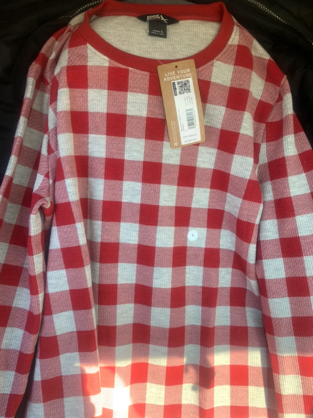 Eddie Bauer ladies Thermal Crew - Crimson - Size L
