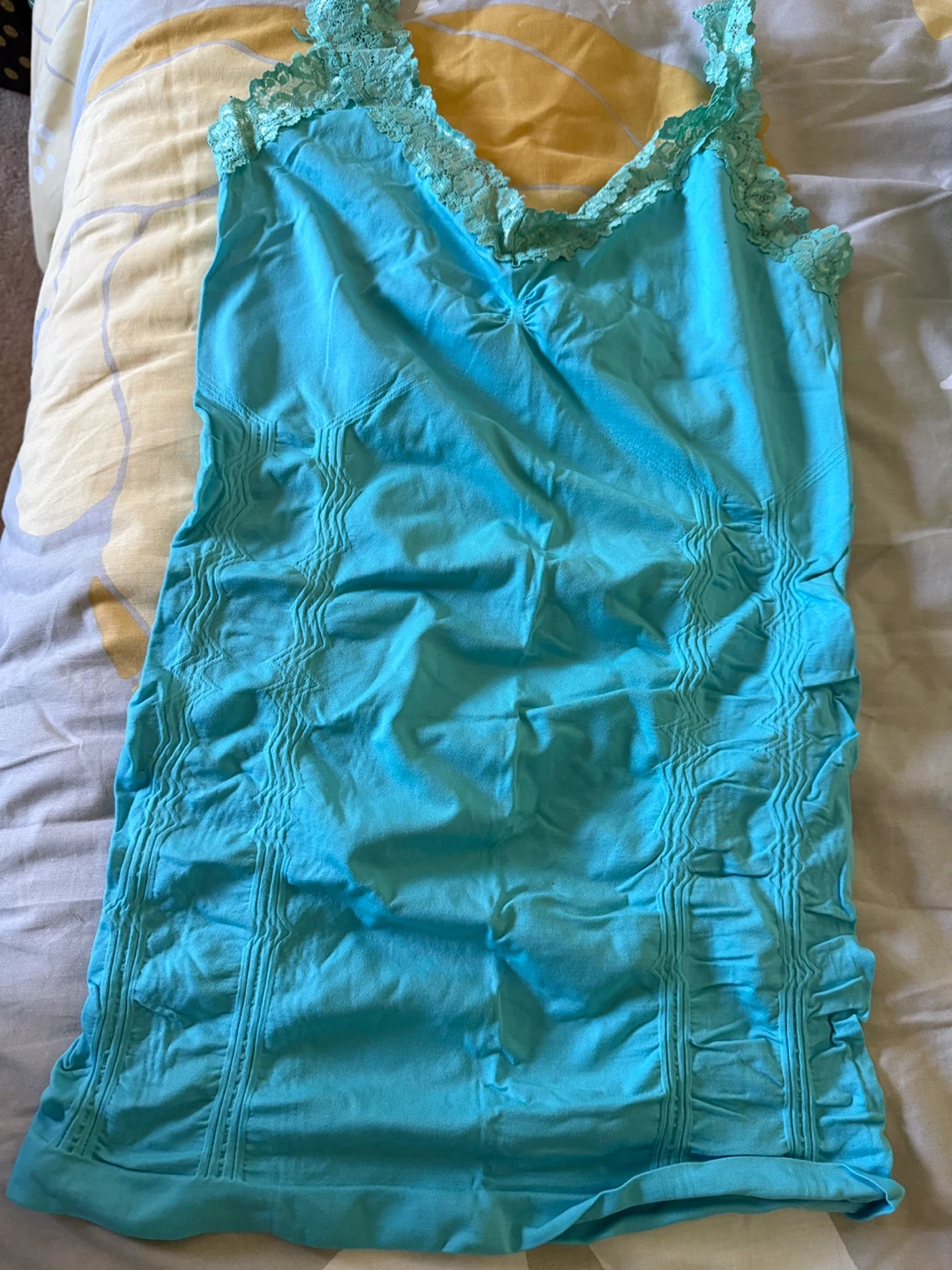 Kismet Women's Lace Trim Camisole Size L Blue 🥕