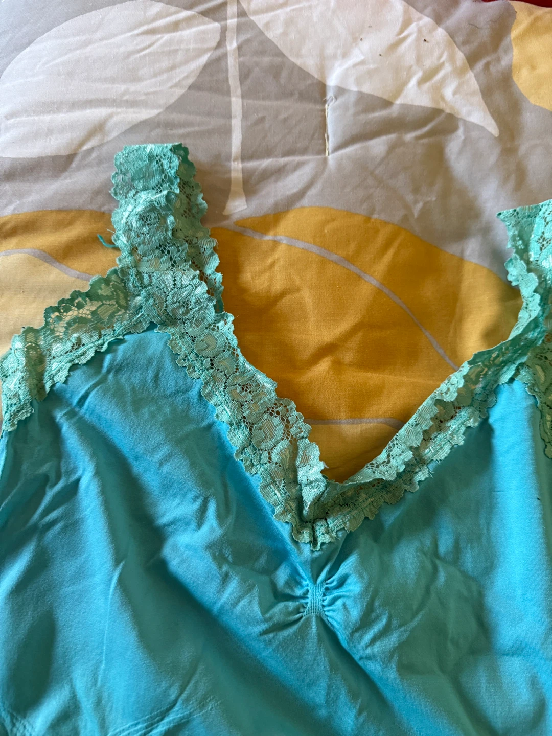 Kismet Women's Lace Trim Camisole Size L Blue 🥕 - photo 2