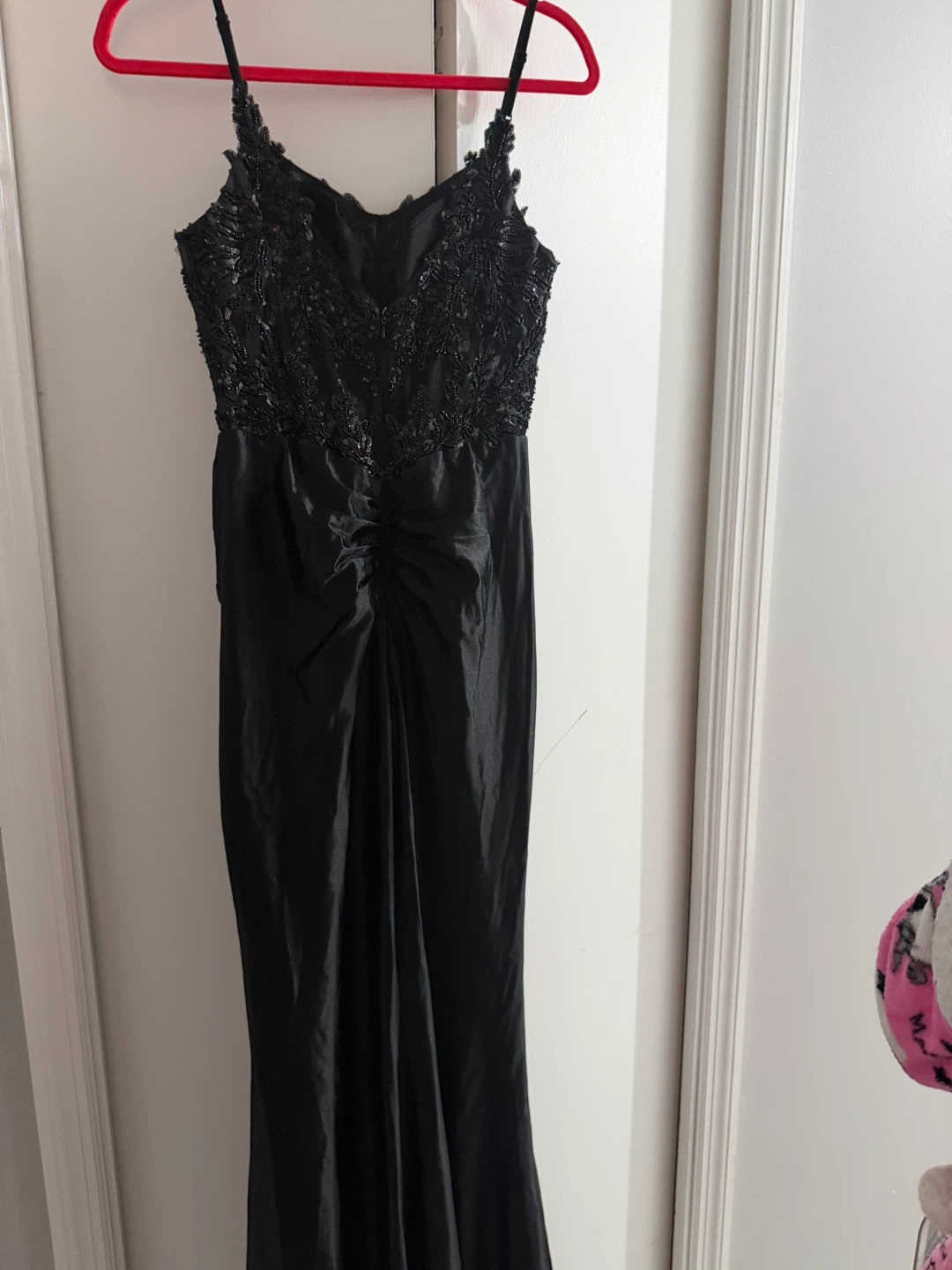 Black Sequin Lace Evening Gown - photo 5