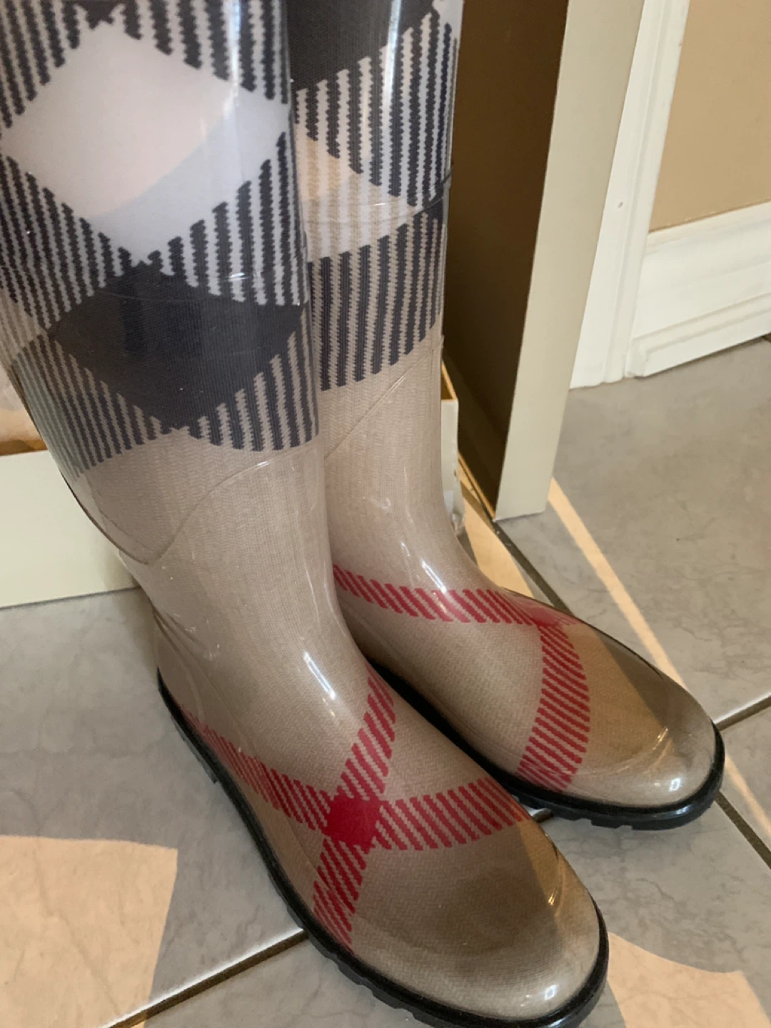 Burberry Nova Check Rain Boots - Size 5 UK / 38 EUR - photo 4