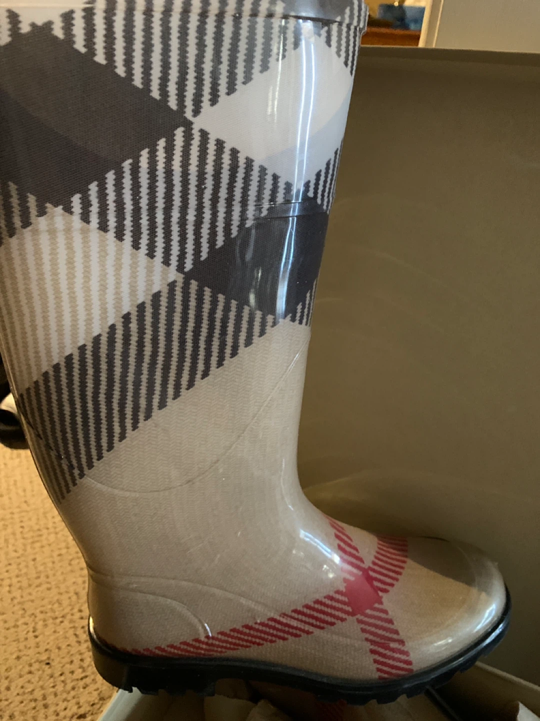 Burberry Nova Check Rain Boots - Size 5 UK / 38 EUR - photo 2