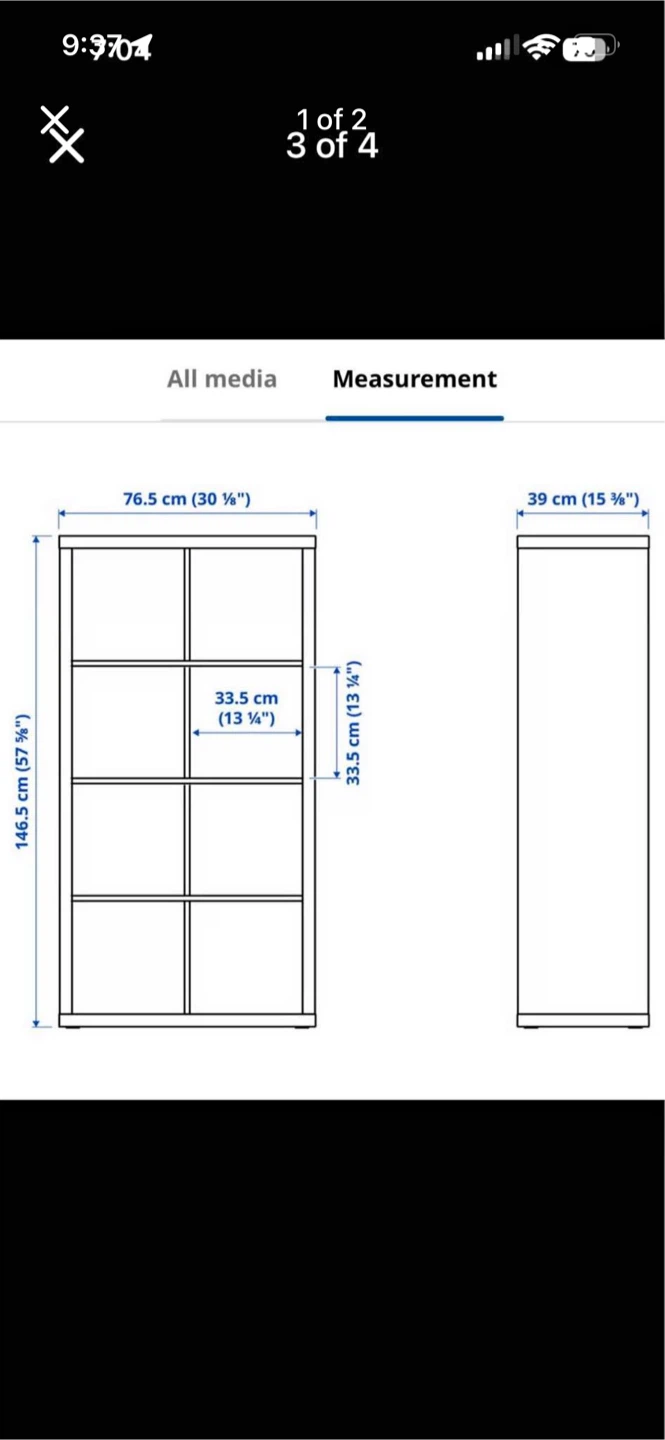 IKEA KALLAX Shelf Unit - Black with boxes - photo 2